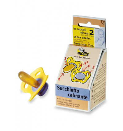 Succhietto calmante in caucciù - Misura 2 - Mollis