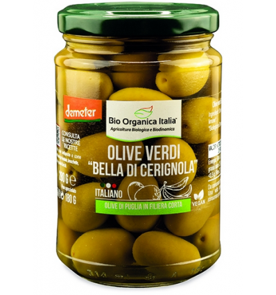 Olive Verdi Bella di Cerignola Biodinamiche - 280g - Biorganica