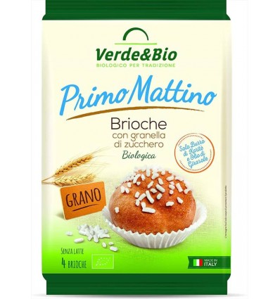 Brioche con Granella di Zucchero Biologiche - 180g - Verde&Bio