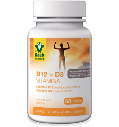Vitamina B12 e D3 – 60 pastiglie - 90g - Raab