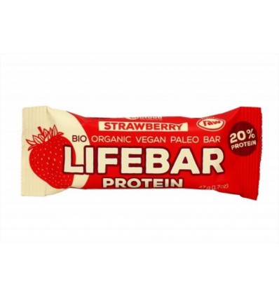 Lifebar Protein alla Fragola Raw Biologico - 47gr - Life Food