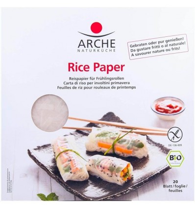 Carta di Riso per involtini (20 foglie) - 150g - Arche 